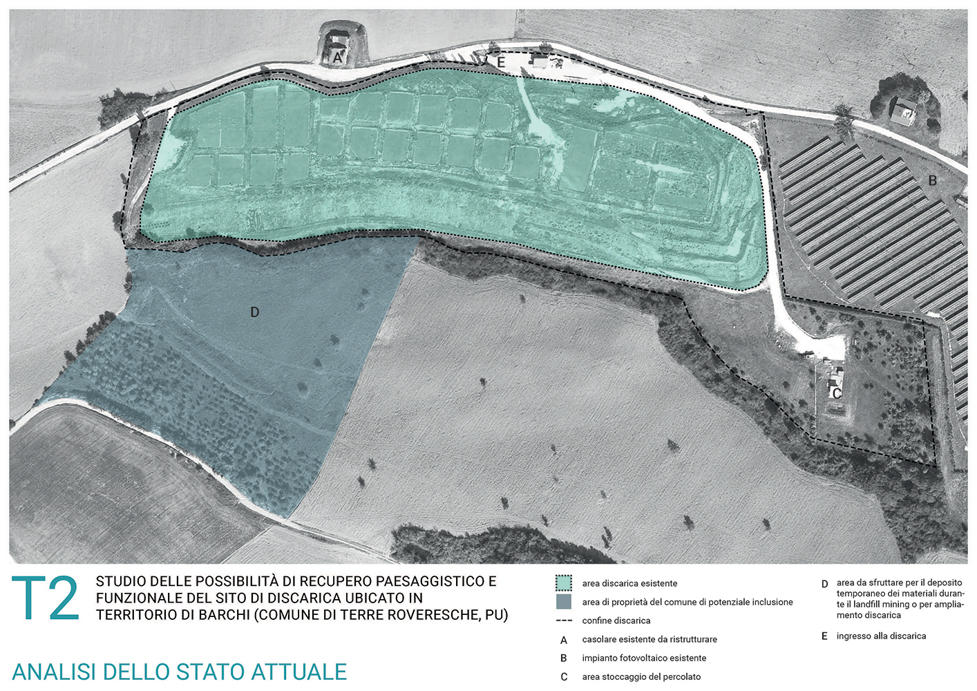 Landscape and functional requalification of the landfill of Ca’ Rafaneto, Barchi (PU)