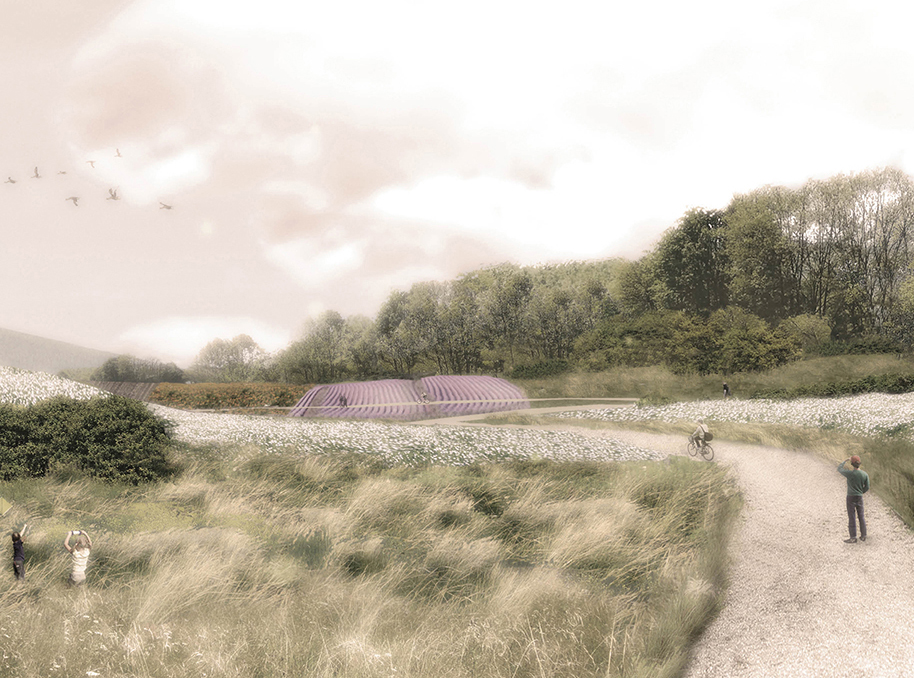 Landscape redevelopment of a landfill