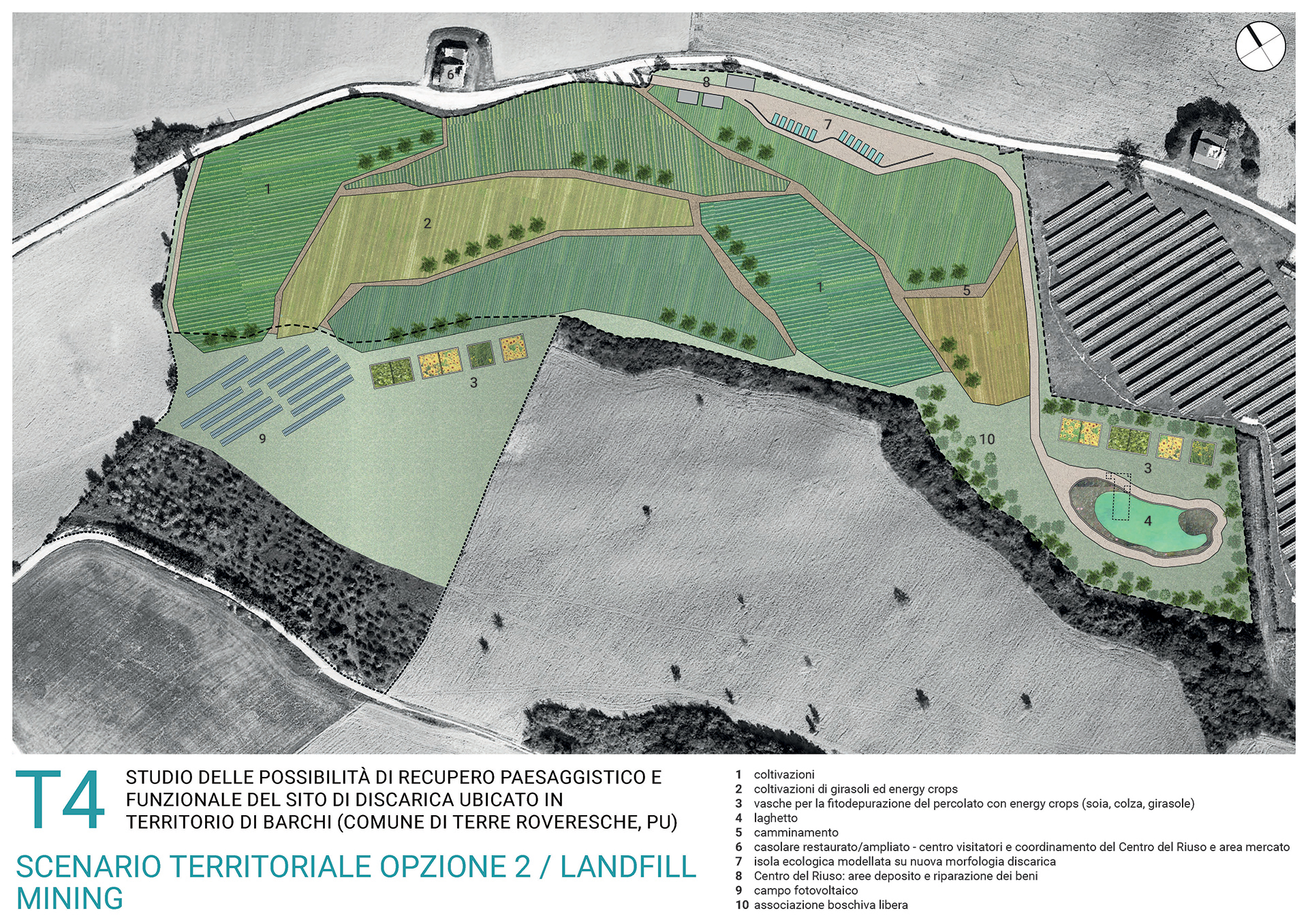 Study of the possibility of undertaking remedial and functional landscaping of the Ca’ Rafaneto di Barchi landfill (Pesaro and Urbino Province, IT)