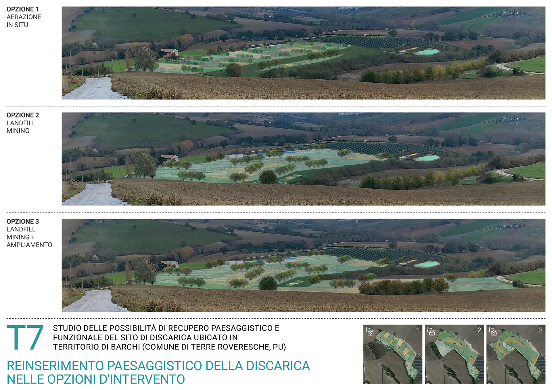 Study of the possibility of undertaking remedial and functional landscaping of the Ca’ Rafaneto di Barchi landfill (Pesaro and Urbino Province, IT)