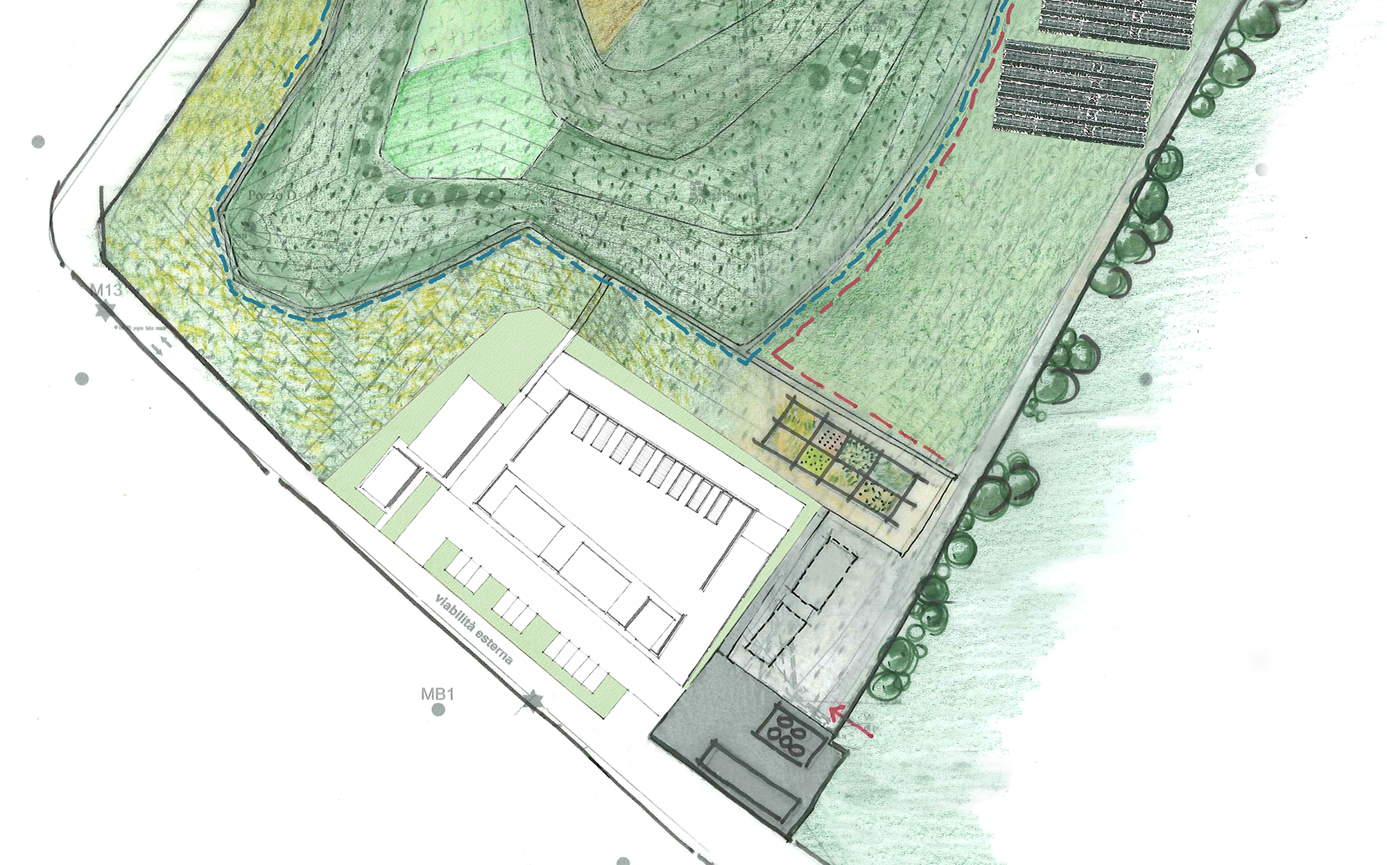 Centre for waste collection and recovery and recycled goods market