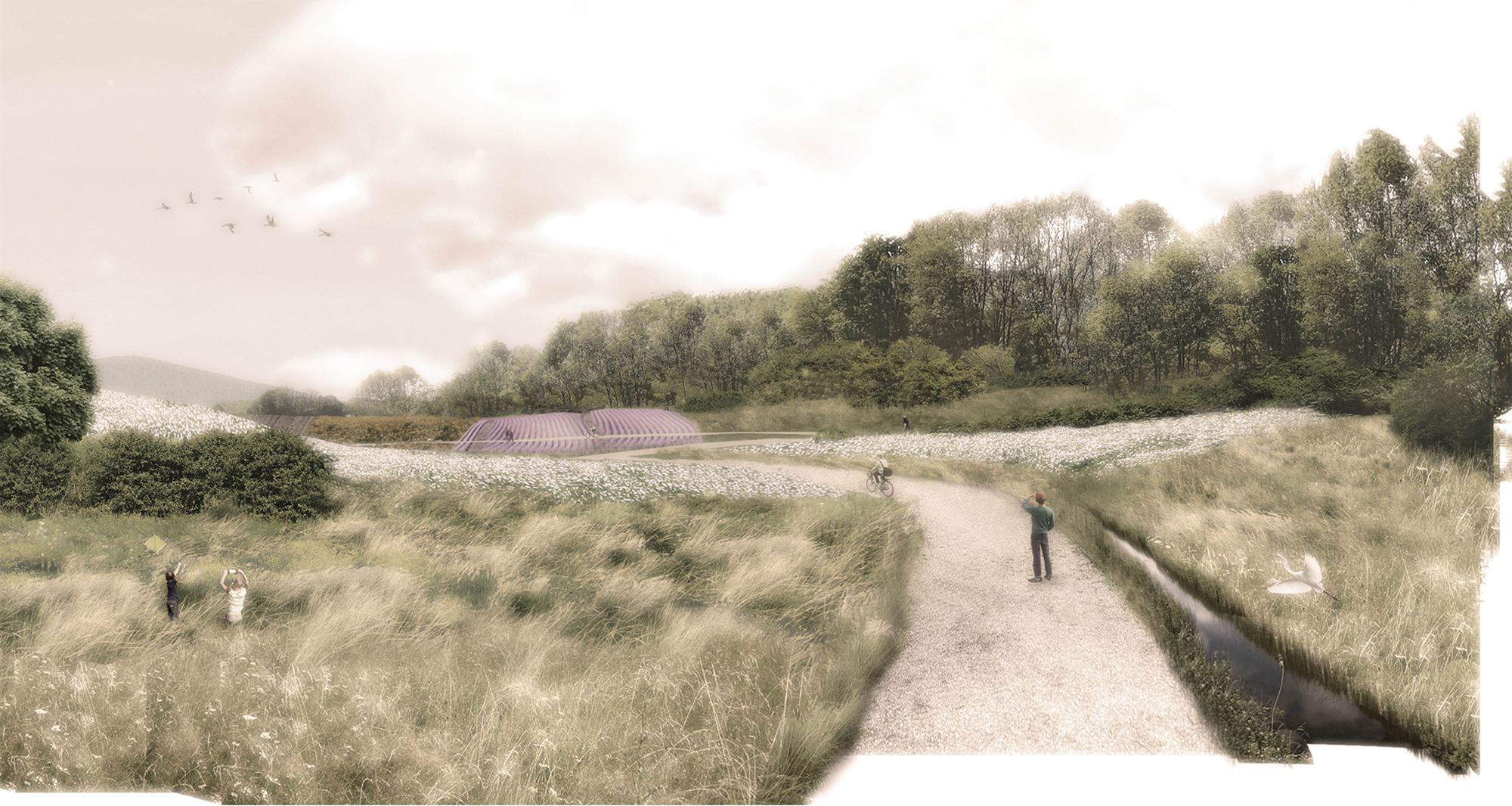 Landscape redevelopment of a landfill