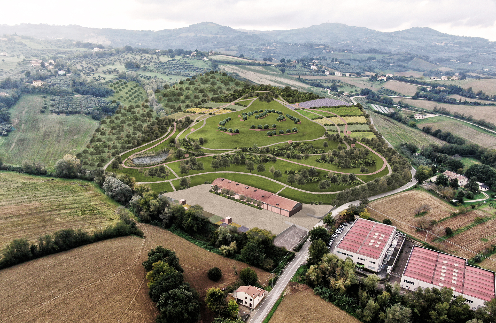 Rewilding and environmental reclamation of a former clay pit / The Guardian Park